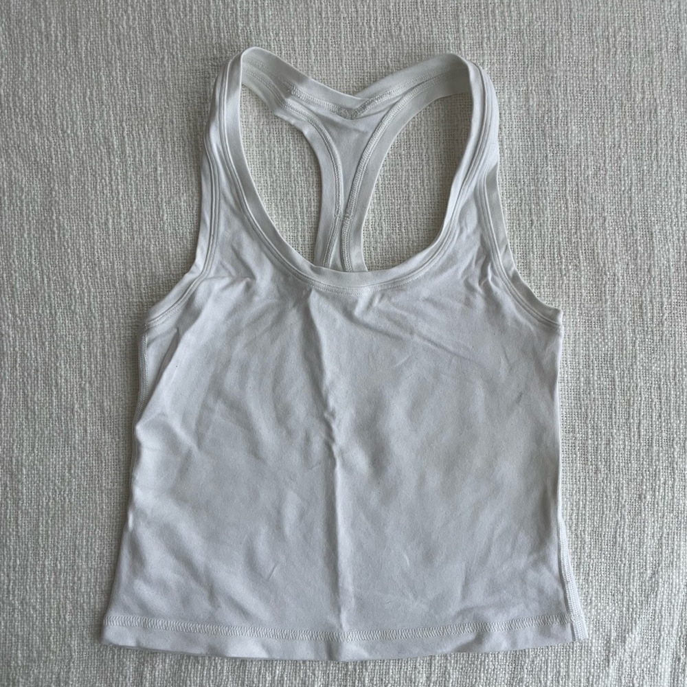 Lululemon Cool Racerback Cropped Cotton Tank